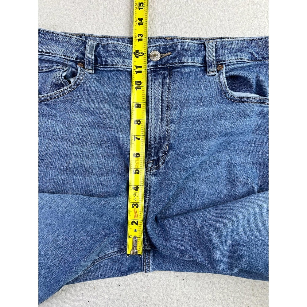 American Eagle Mom Jeans Womens 14 Blue Medium Wash High Rise Stretch Denim - Picture 11 of 14